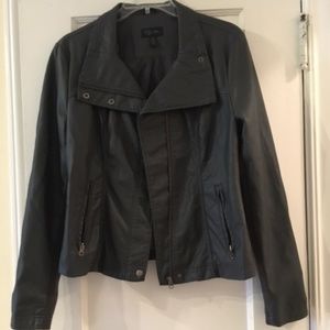 RD Style Faux leather dark grey jacket Sz M